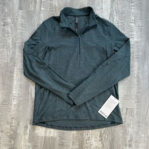 Lululemon Surge Warm Half Zip, Green, LG